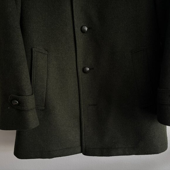 Vintage Lodenfrey Loden Green Wool Coat/Overcoat/ Car Coat - Small/ Medium - Picture 3 of 13